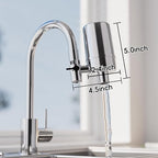 iSpring DF2-CHR Faucet Water Filter for Kitchen, Bathroom, or RV Sink – Water Filter for Sink Faucet, 500 Gallons Long Life, Chrome Finish