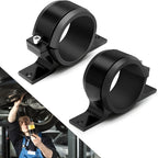2 Pcs Universal Car Fuel Pump Fuel Filter Mounting Bracket Aluminum Clamp Holder with Rubber Insert, Black Hard Aluminum Anodized Accessories Suitable for Vehicle Fuel Oil Line (58 to 65 mm)