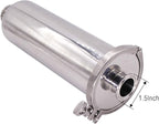 DERNORD 1.5 Inch Tri-Clamp Filter - SS304 Sanitary Fittings Inline Straight Strainer with 100 Mesh Stainless Steel Screen