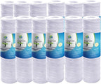 CFS – 12 Pack String Wound Sediment Water Filter Cartridges Compatible with RS5-SS Models – Removes Bad Taste and Odor – Whole House Replacement Filter Cartridge – 5 Micron