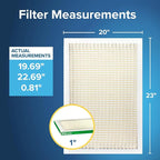 Filtrete 20x23x1 AC Furnace Air Filter, MPR 700, MERV 8, Tough on Pollen, Easy on Airflow, 3-Month Pleated 1-Inch Electrostatic Air Cleaning Filter, 4-Pack (Actual Size 19.69 x 22.69 x 0.81 in)