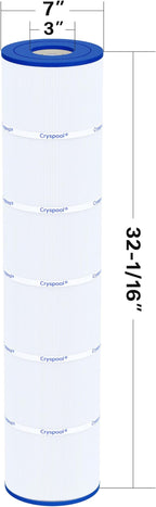 Cryspool® 07112 Filter Compatible with Clean and Clear Plus 520, CCP520, PCC130, R173578, 178585, 817-0143, C-7472, FC-1978, 4×130 Sq. Ft Pool Filter Cartridge, 4 Pack