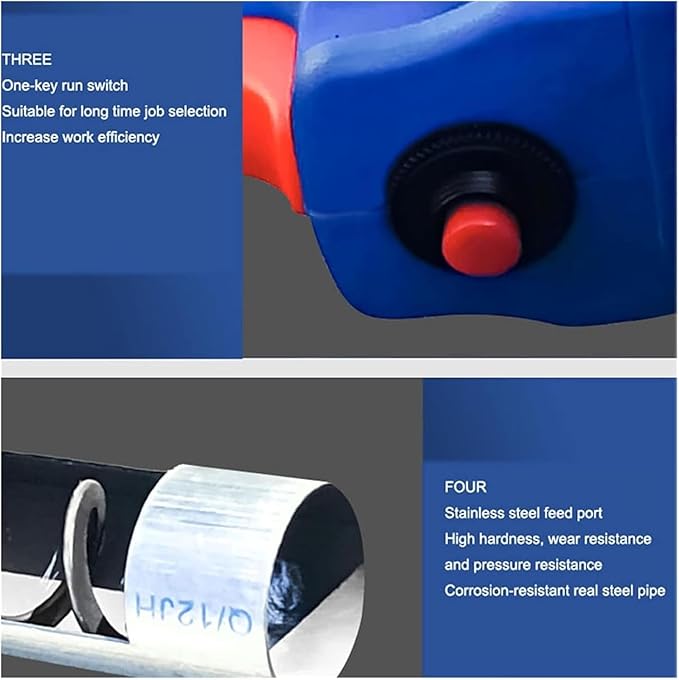 Red Portable Grain Suction Pump - Low Noise Auger Conveyor for Cement, Fertilizer, Gravel & Small Particles - Efficient & Versatile for Agriculture and Construction (2m)