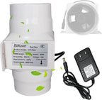 3 Inch Inline Duct Extractor Fan 75Mm 12V Powerful Exhaust Blower Speed Controller 6W Inline Booster Air Diffuser Fan for Grow Tents Workshop (Color : NO Adjustable Speed, Size : 6w)
