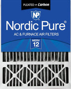 Nordic Pure 20x25x5 (Actual Size: 19 7/8 x 24 7/8 x 4 3/8) Honeywell Replacement Air Filters MERV 12 Plus Carbon 1 Pack