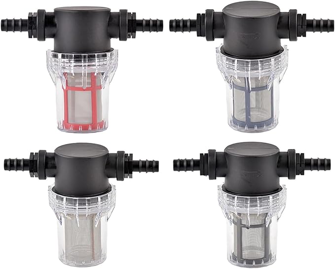 Garden Home 40-200 Mesh Large Flow Visible Filter Connector to Barb 16mm 20mm 25mm Hose Pre-Filter Garden Irrigation Agriculture Tool 1 Pcs Filter (Color : B, Size : 200Mesh)