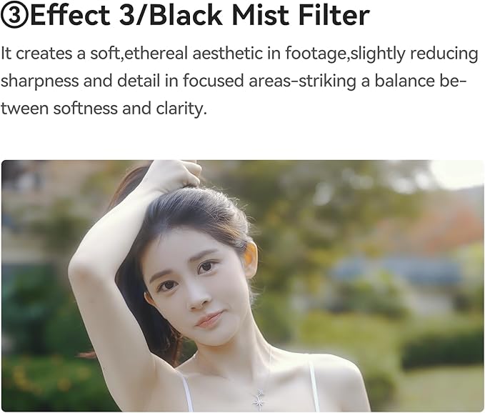 Kase 72mm Variable ND1.5-8 & CPL & Black Mist 3 in 1 Filter with 36 Multi-Coatings, Essential for Landscape & Vlog, Compatible with Canon Sony Nikon