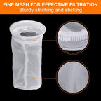 PATIKIL 4" IBC Lid Filter 2 Pack 210mm Long Washable Nylon Fine Mesh Filter IBC Tank Container Accessories for Rainwater Tank Rain Tank Ton Barrel Cover