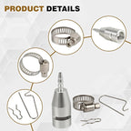 Aluminum 6.7L Powerstroke Fuel Filter Return Line Connection Return Line Repair Quick Connector Compatible with Ford 6.7L F250 F350 F450 F550 2017 2018 2019 2020 Diesel