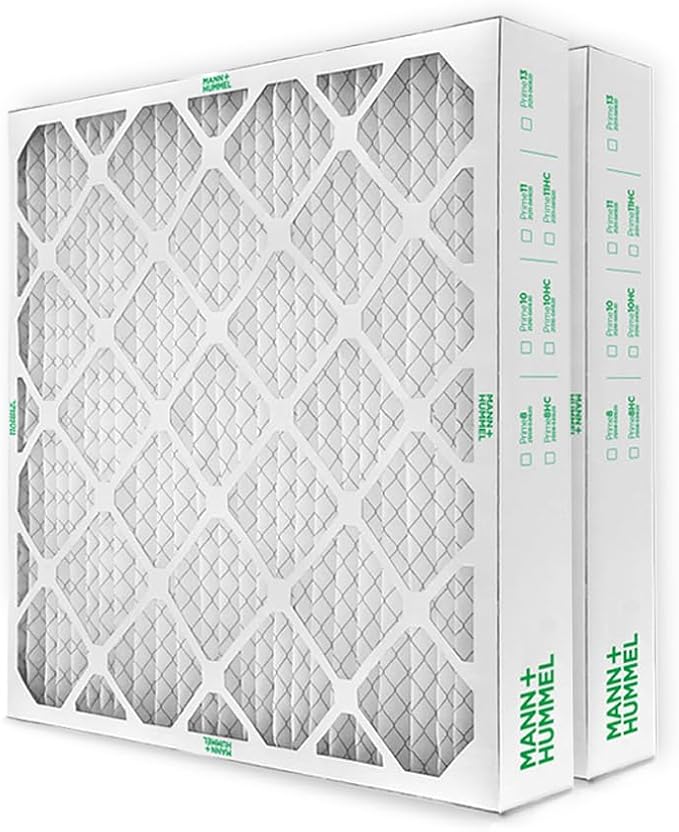 Mann+Hummel 20x24x4 MERV 8 Pleated HVAC AC Furnace Air Filters. 2 Pack. (Exact Size: 19.38 x 23.38 x 3.75 Inches)