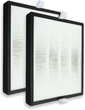 PUREBURG Replacement Filter Compatible with PARTU BS-10 Air Purifier, 2-Pack H13 HEPA Activated Carbon 2-in-1 3-Stage Filtration Air Clean Dust