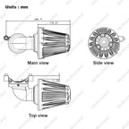 Big Sucker cone Air filter intake for harley air Cleaner Sportster Softail fatboy heritage dyna touring street road king Glide (Deep style -Chromed, Type A : For Sportster XL models)