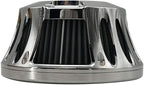 Harley Air Cleaner Motorcycle Filter Intake CNC Cut Kit Chrome for Models Touring Street Glide 2008-2016 Softail 2016-2017 (Chrome, Fitment - C)