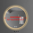 Vanity Mirror Round Illuminated LED Bathroom Mirror with Touch Sensor Switch Dimming Function Demister Pad 3 Colors Temperature Suitable for Vanity Bathroom Or Bedroom(31in)