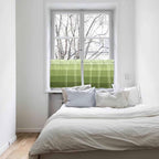 Gradient Green Wooden Board Window Valance Curtains, Retro Country Wood Grain Light Filtering Kitchen Valance with 3-inch Rod Pocket for Living Room Bathroom Bedroom,2 Panel,27.5x36In