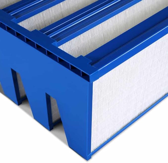 Mini Pleat Rigid Microglass V-Bank Air Filter 24x20x12 (4V) – MERV 14 ASHRAE 52.2 High-Efficiency HVAC Filter for Commercial, Industrial, Hopsitals & Cleanroom Use