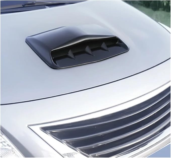 Universal Car Hood Scoop Air Flow Intake Decorative Turbo Bonnet Vent Cover Compatible With Audi And BMW Compatible With VW And Civic(Black)