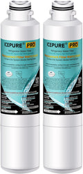 ICEPURE PRO DA29-00020B NSF401&473&53 Samsung Refrigerator Water Filter, Replacement for DA29-00020B-1, DA29-00020A/B, HAF-CIN/EXP, RF25HMEDBSR, RF28HMEDBSR, RS25J500DSR, More Models, 2PACK
