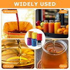 5 Pack 5 Gallon Filter Bags, 25-220 Micron Oxford Cloth All-Mesh Filter Bags with Color Coding System, Adjustable Drawstring Reusable Filter Bags for Fruit Juice Extraction, Soy Products, Home Kitchen