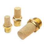 Beduan 10 Pcs Pneumatic Brass Exhaust Muffler Filter, 3/8" Male Thread Hex Sintered Silencer Air Line Fitting