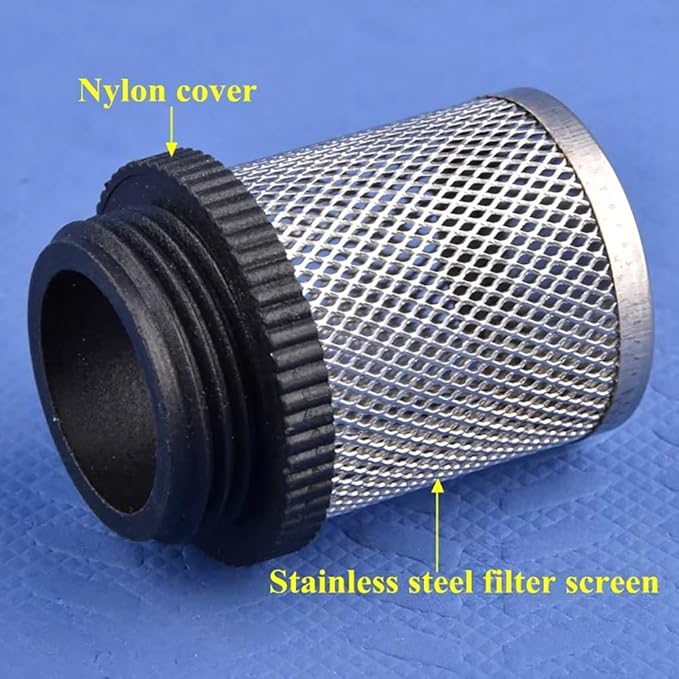 Durable 304 Stainless Steel Water Filter Screen - 1/2" to 2" External Thread for Aquariums, Ponds, Hydroponics(20Pcsx2In)
