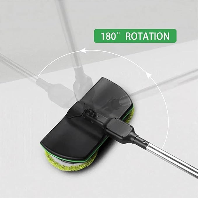 Cordless Electric Mop, 35dB Quiet Floor Cleaner with Dual Motor, Lightweight Spin Scrubber for Hardwood Tile Marble, Adjustable Handle, Rechargeable Polisher, Washable Pads， 2 PCS Cleaning Cloths