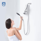 PHILIPS Shower Filter AWP1775CH/37, Water Softener for Hard Water, Shower Filtration with Double Mesh, Reducing Chlorine/Impurities/Rust Sediments for Handheld Showerhead, NSF Certified, Chrome