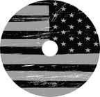 Kustom Cycle Parts Black and Grey American Flag Plastic Air Cleaner Console Insert! Compatible with 2024+ Harley Davidson Touring Street Glides & Road Glides