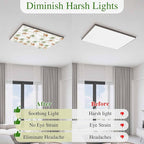 Fluorescent Light Covers for Drop Ceiling Abstract Brown Camels Palm-Trees Magnetic Light Filters, Vintage Deserts Ceiling Shade Filters for Home Classroom Office,2x4 ft,1Pack