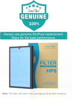 SimPure HP8 Original HEPA Replacement Filter Compatible with HP8 Air Purifier, SP-HP8-RF (NOT for Other SimPure Air Purifiers)