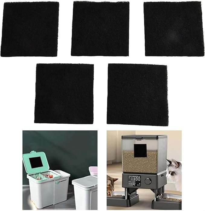 Activated Carbon for Compost Bins – Natural For Control for Indoor Use, 8x8 cm Square Air Purifying Insert, Long Lasting Replaceable Filter for Home Garden Composting Accessories