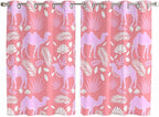 2 Panel Kitchen Cafe Curtains, Desert Camel Sunlight Filtering Nature Air Through, Window Decor Tier Curtains for Living Room 104W x 72L inch Vintage Sand Camel Leaves Flower Pattern Pink