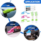 VILLCASE 8pcs Window Groove Cleaning Brush Set Stiff Bristles for Wet and Dry Use, Narrow Slot Scrubber Brushes for Window Tracks and Gaps, Household Cleaning Tools for Home and Office