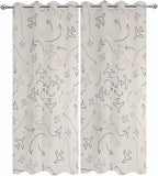 Abstract Airline Route Waterproof Outdoor Curtains for Patio, Windproof Weatherproof Curtains with Weighted Hem, Vintage Aircraft Arrows Light Filtering Privacy Drapes for Porch 54"x 95" 2 Panels