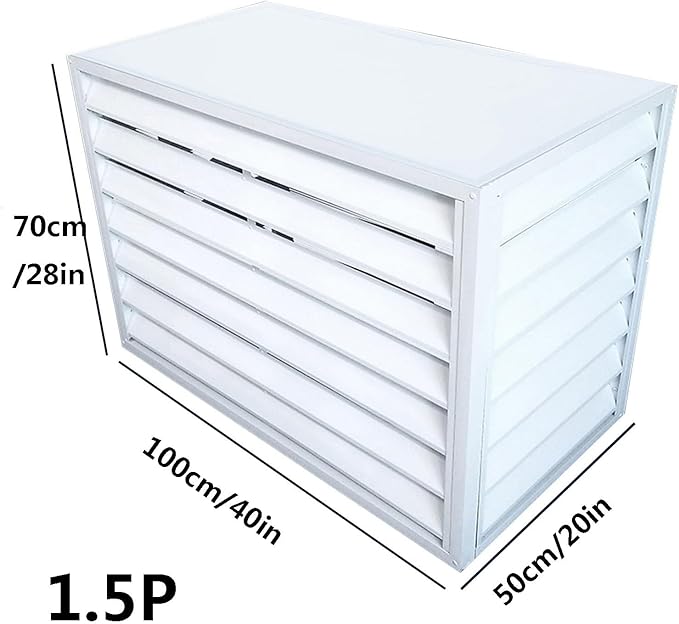 Freestanding Louvered Space Divider, outdoor garbage can enclosures, balcony air conditioning privacy cover, durable, noise reduction, suitable for gardens, balconies, walls, courtyards ( Color : FOUR