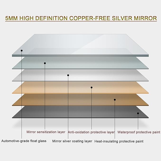 Smart Lighted Bathroom Mirror for Wall，Bathroom Mirror with LED Lights，Energy-Saving LED Smart Mirrors，LED Mirror for Bathroom，with Demister Pad and Smart Touch Switch(H75*W100cm/H29.5*W39.4IN)