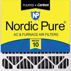 Nordic Pure 20x20x5 (Actual Size: 19 5/8 x 19 7/8 x 4 3/8) Honeywell Replacement Furnace Filters MERV 10 Plus Carbon 1 Pack
