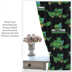 Kids Agriculture Machine Window Curtains, Farm Equipment Tractors Transport Combines Rod Pocket Decorative Windows Curtain for Boys Children Teens Room Decor 63x72in (30% Blackout)