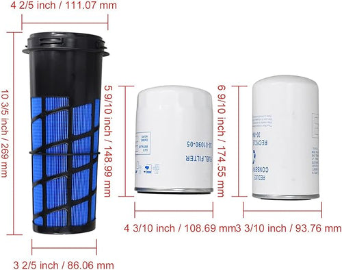 30-00471-20 Filter Maintenance Service Kit 30-00463-00 Compatible with Carrier Reefer Unit 7300 7500 Replace Oil Change Filter Kit Air Filter 30-00471-20, Fuel Filter 30-00463-00 30-01090-05
