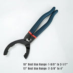 12" Oil Filter Pliers, Adjustable Oil Filter Wrench, Universal Oil Filter Removal Tool No Slipping for Engine Filters, Conduit, Fittings, Straight Head