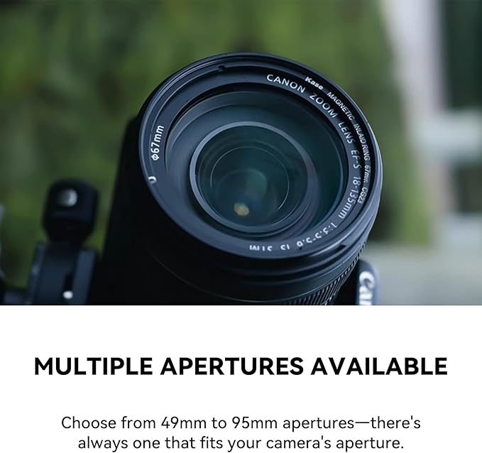 Kase 82mm Magnetic Adapter Ring, Aviation Aluminum 0.5s Snap-On Frame for CPL/ND/UV Filters, No Light Leak & Vignette, Ultra-Thin Stackable for DSLR Mirrorless Wide-Angle Vlog