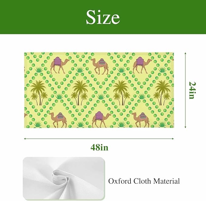 3 Pack Fluorescent Light Cover, Desert Sand Camels Light Covers for Ceiling Lights, Palm Trees Tropical Plants Polka Dot Yellow Magnetic Lights Filters Ceiling Shade for Classroom/Office - 4 x 2 Feet
