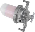 Fuel Filter For Yanmar PC30/35 40/45 50/55 with 129100-55621 OEM Number, Four Pipe System, Oil-Water Separation Paper Material, Silver