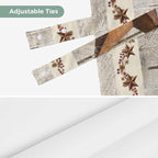 Western Texas Star Retro Tie Up Valance Curtains for Windows, Kitchen Curtains Window Shades, Country Farmhouse Gray Wood Grain Light Filtering Roman Curtain Valances for Bedroom/Bathroom/Cafe 60"x18"