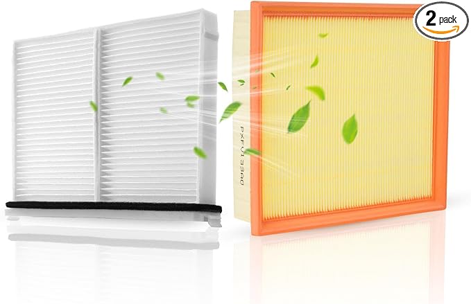 Engine and Cabin Air Filter Combo for Mazda 2024 2025 2026 CX-90,2025 2026 CX-70 Engine Air Filter Replacement Car Accessories #KR9P-61-J6X PXFV133A0 2-Pack