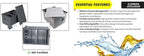 Commercial Grease Trap Interceptor – Heavy Duty Carbon Steel 20 LB Grease Trap for Restaurant or Food Truck Kitchen Waste