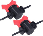 Regulator ABS Plastic Liquid Control Stop Valve for Domestic Water Pumps Solar Water Heaters Construction Sites 2PCS Straight Through Valve (3.5MM regulator)