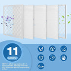 14x20x1 MERV 11 Air Filter, Quality AC/HVAC Furnace Filter，1 Reusable ABS Frame + 4 Pack Replaceable Filter Media，Breathe Fresher and Cost-effective