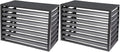Aluminum Air Conditioner Fence Set of 2, Louvered Outdoor AC Unit Cover, Decorative Privacy Screen, Weatherproof and Anti-Theft (Black 110x60x80cm/43x24x32in)