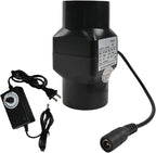 2 Inch Inline Duct Fan 12v Ventilation Fan with Variable Speed Controller Low Noise Inline 22 CFM Blower for Grow Tent Bathrooms Kitchens Black (Color : Adjustable Speed)